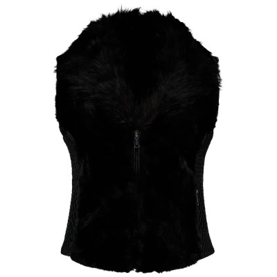 потник,дамски,жилетки,guess,amari,faux,fur,vest,black,(jet,black,multi)