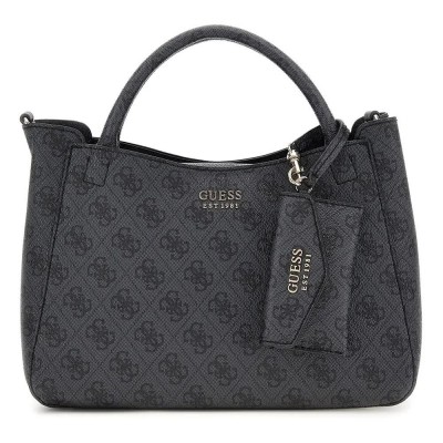 чанта,всички,чанти,guess,brenton,sml,girlfriend,satchel,handbag,coal,logo,(grey)