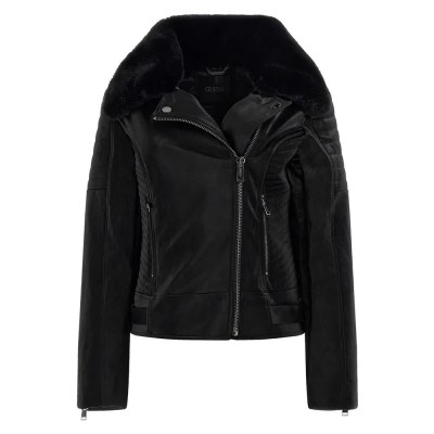 яке,дамски,якета,и,палта,guess,darcey,biker,leather,jacket,jet,black,a996