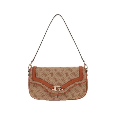 чанта,за,през,рамо,всички,чанти,guess,dea,flap,shoulder,bag,latte,logo