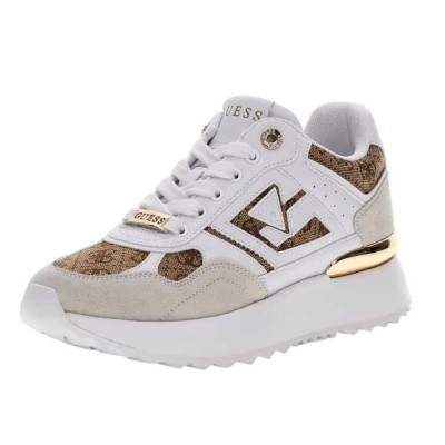 маратонки,дамски,маратонки,guess,korenzo,trainers,beige,brown,(white)