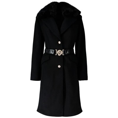 палто,мъжки,якета,guess,new,patrice,belted,coat,jet,black,a996