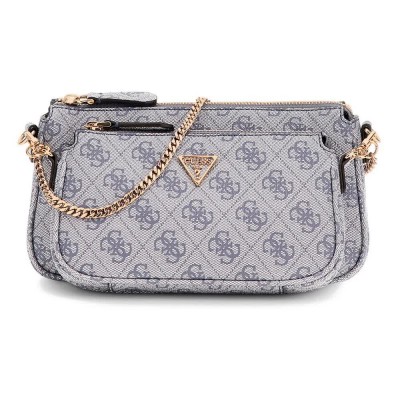 чанти,за,през,рамо,guess,noelle,ii,dbl,pouch,crossbody,slate,logo,(grey)