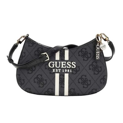 чанта,за,през,рамо,всички,чанти,guess,noelle,ii,shoulder,bag,coal,logo,(grey)