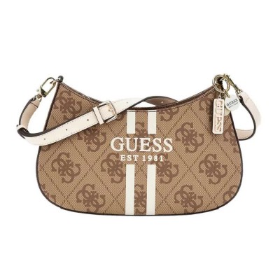 чанта,за,през,рамо,всички,чанти,guess,noelle,ii,shoulder,bag,latte,logo,(brown)