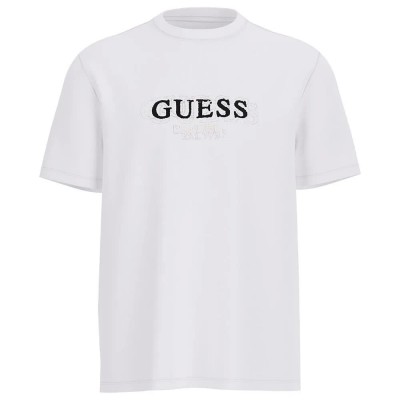 тениска,мъжки,тениски,guess,small,logo,short,sleeve,t,shirt,white,(pure,white)
