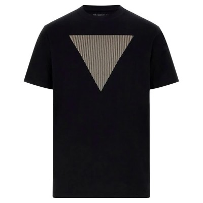 тениска,мъжки,тениски,guess,triangle,logo,short,sleeve,t,shirt,jet,black,a996