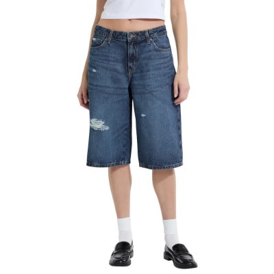 дънки,дамски,панталони,guess,jeans,baggy,denim,shorts,blue,(aged,tinted,distr)