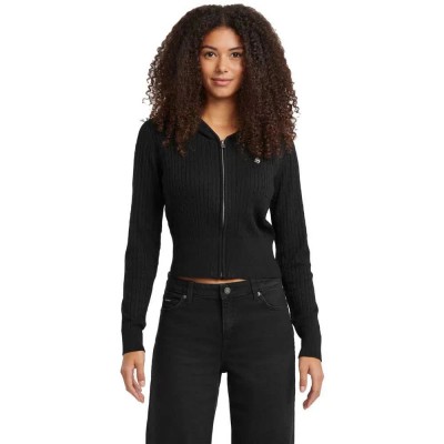жилетка,дамски,пуловери,дамски,плетени,дрехи,guess,jeans,cable,hoodie,cardigan,jet,black,a996