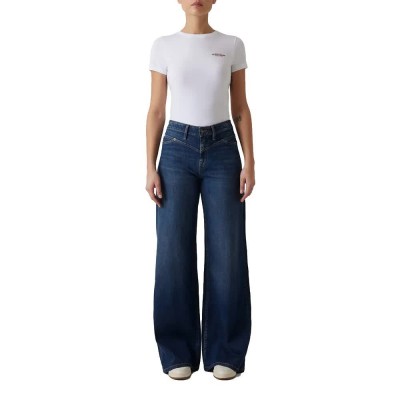 дънки,дамски,панталони,guess,jeans,g13,lr,extrawide,front,yoke,jeans,aged,vintage,dark,(blue)