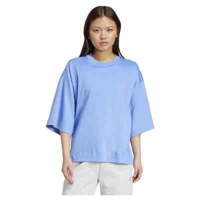 тениска,дамски,тениски,adidas,all,soft,lux,loose,short,sleeve,t,shirt,blue,fusion,(blue)