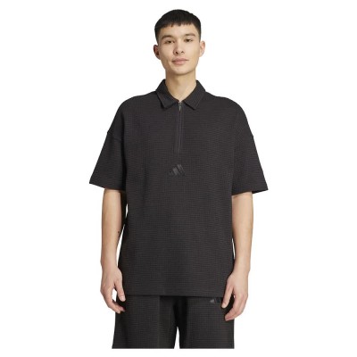 мъжки,блузи,с,яка,adidas,all,szn,waffle,knit,half,zip,short,sleeve,polo,black