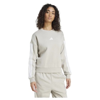 поларена,блуза,дамски,блузи,adidas,essentials,3,stripes,fleece,sweatshirt,wonder,alumina,white,(beige)