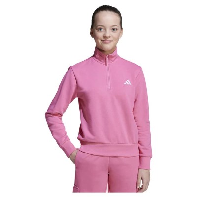 блуза,детски,блузи,adidas,essentials,half,zip,sweatshirt,pink,fusion,white