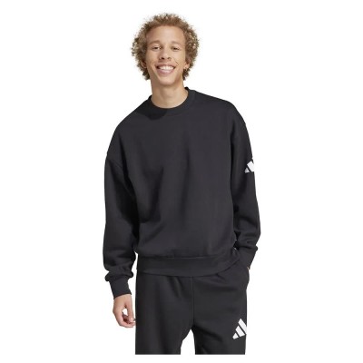 блуза,мъжки,пуловери,adidas,essentials,loose,fit,3,bar,logo,sweatshirt,black,white