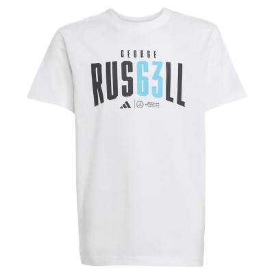 тениска,детски,тениски,adidas,mercedes,amg,petronas,formula,one,team,george,russell,short,sleeve,t,shirt,white