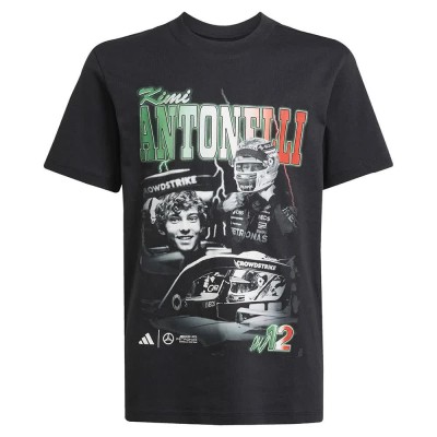 тениска,детски,тениски,adidas,mercedes,amg,petronas,formula,one,team,kimi,antonelli,graphic,short,sleeve,t,shirt,black