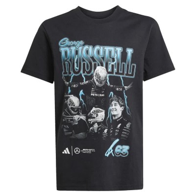 тениска,детски,тениски,adidas,mercedes,amg,petronas,formula,one,team,george,russell,graphic,short,sleeve,t,shirt,black