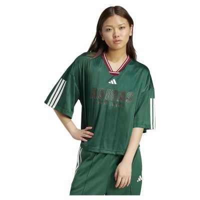 тениска,дамски,тениски,adidas,tiro,nations,pack,boyfriend,short,sleeve,t,shirt,dark,green,collegiate,burgundy,white,(green)