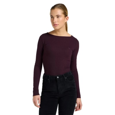 тениска,дамски,тениски,lee,112370966,long,sleeve,t,shirt,deep,wine,(purple)