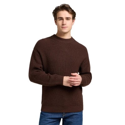 блуза,мъжки,пуловери,lee,chunky,sweater,arabica,(brown)