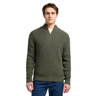 блуза,мъжки,пуловери,lee,clean,half,zip,sweater,green,(olive,grey)