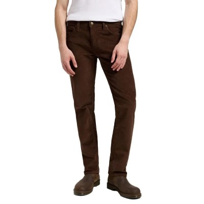 панталони,мъжки,панталони,lee,daren,zip,fly,regular,fit,pants,brown,(arabica)