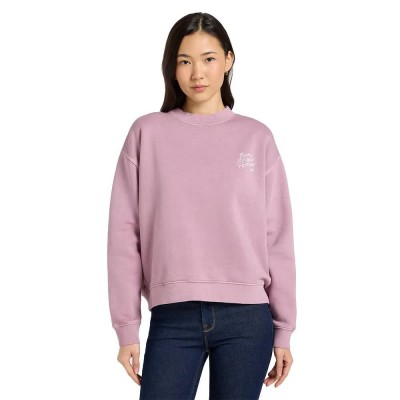 блуза,дамски,блузи,lee,graphic,sweatshirt,plumberry,(pink)