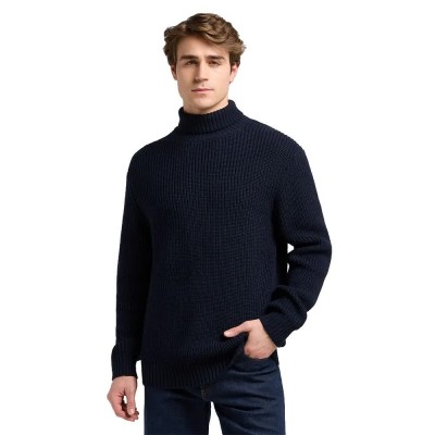 блуза,мъжки,пуловери,lee,heavy,high,neck,sweater,rivet,navy,(blue)