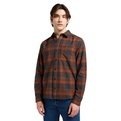 риза,с,дълъг,ръкав,мъжки,ризи,lee,leesure,long,sleeve,shirt,copper,fields,(brown)