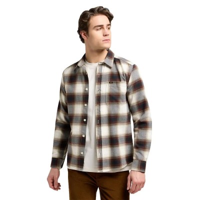 риза,с,дълъг,ръкав,мъжки,ризи,lee,leesure,long,sleeve,shirt,brentwood,plaid,(brown)