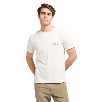 тениска,мъжки,тениски,lee,medium,wobbly,short,sleeve,t,shirt,ecru,(white)