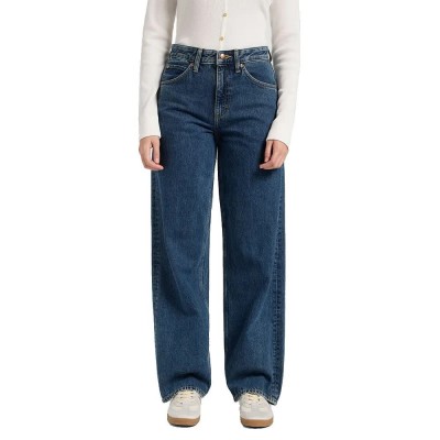 дънки,дамски,панталони,lee,rider,loose,fit,jeans,sharp,point,(blue)