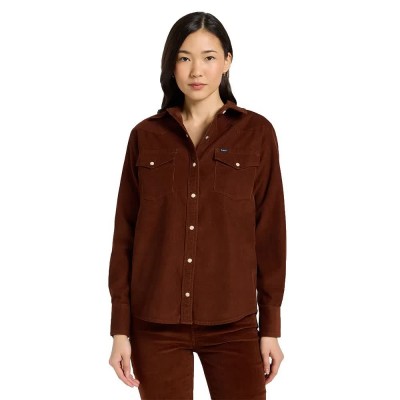 риза,с,дълъг,ръкав,дамски,блузи,дамски,ризи,lee,western,long,sleeve,shirt,luxe,brown,(brown)