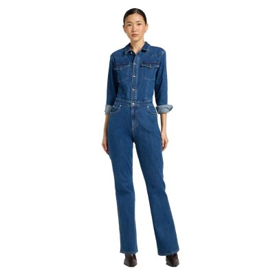 гащеризон,дамски,гащеризони,lee,western,slim,fit,jumpsuit,upstream,(blue)