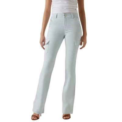 панталони,дамски,панталони,guess,w5ga1bw93cl,slim,fit,pants,sky,high,(grey)