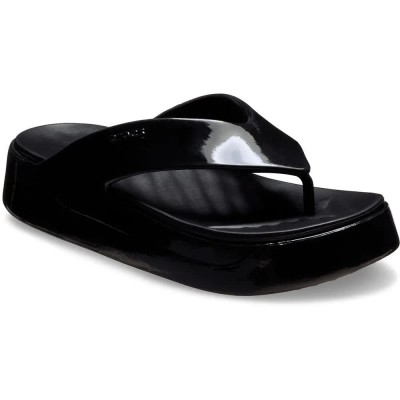 джапанки,дамски,сандали,и,чехли,crocs,getaway,platform,patent,flip,flops,black