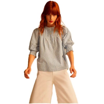 дамски,блузи,дамски,ризи,&,me,asha,3,4,sleeve,blouse,beige,(blue)