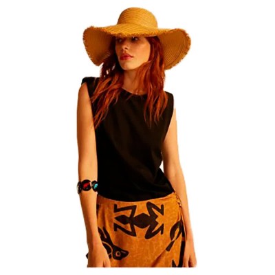 тениска,дамски,тениски,&,me,umay,sleeveless,t,shirt,black,(black)