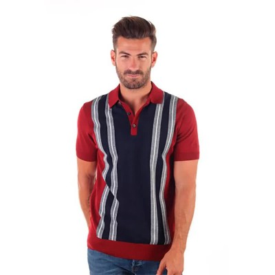 блуза,с,яка,мъжки,блузи,с,яка,ben,sherman,mod,stripe,short,sleeve,polo,red