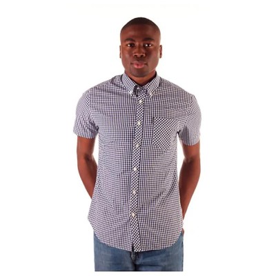 риза,с,къс,ръкав,мъжки,ризи,ben,sherman,signature,core,gingham,short,sleeve,shirt,blue