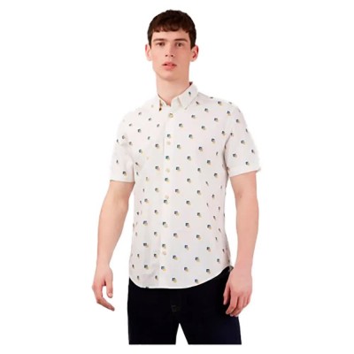риза,с,къс,ръкав,мъжки,ризи,ben,sherman,66670,short,sleeve,shirt,white