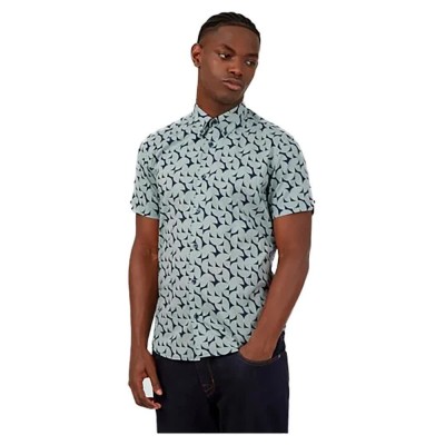 риза,с,къс,ръкав,мъжки,ризи,ben,sherman,66669,short,sleeve,shirt,grey