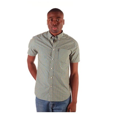 риза,с,къс,ръкав,мъжки,ризи,ben,sherman,signature,core,gingham,short,sleeve,shirt,yellow,(multicolor)