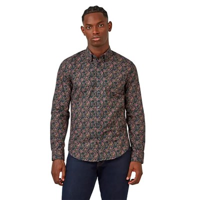 риза,с,дълъг,ръкав,мъжки,ризи,ben,sherman,68066,long,sleeve,shirt,green