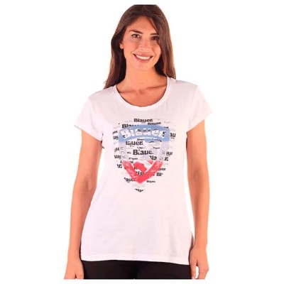 тениска,дамски,тениски,blauer,21sbldh02388,005707,short,sleeve,t,shirt,white