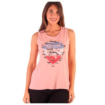 тениска,дамски,тениски,blauer,21sbldh03387,005707,sleeveless,t,shirt,pink