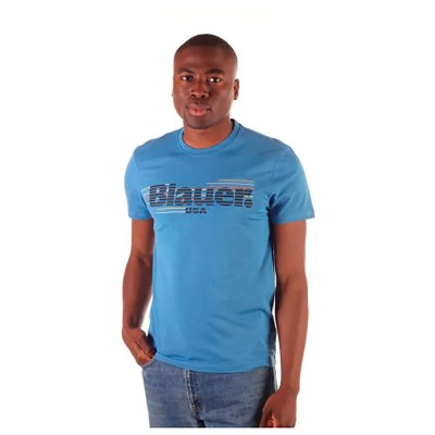 тениска,мъжки,тениски,blauer,21sbluh02334,004547,short,sleeve,t,shirt,blue,(light,blue)