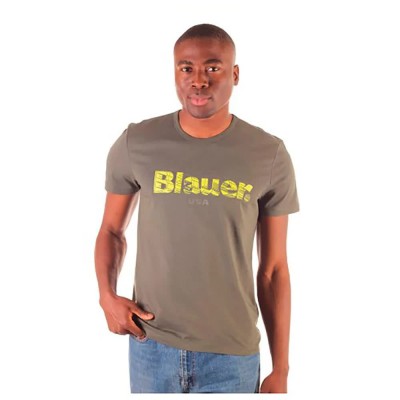тениска,мъжки,тениски,blauer,21sbluh02397,006006,short,sleeve,t,shirt,green,(green,brown)