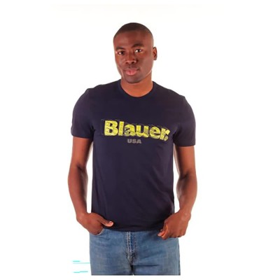 тениска,мъжки,тениски,blauer,21sbluh02397,006006,short,sleeve,t,shirt,blue
